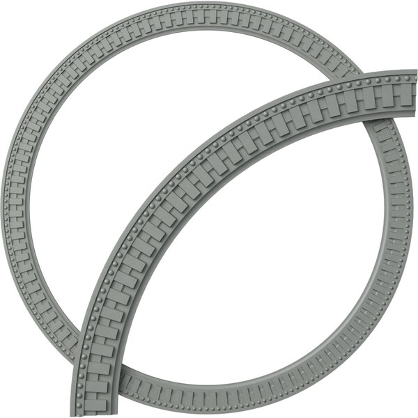 Ekena Millwork 47-in. OD x 40 1/2-in. ID x 3 1/4-in. W x 1 1/8-in. P Dentil and Bead Ceiling Ring Kit CRK47DT - main